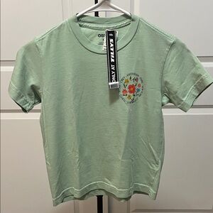 Obey crop top Mint Green Floral Tee